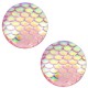 Basic cabochon 20mm mermaid Vintage pink holographic